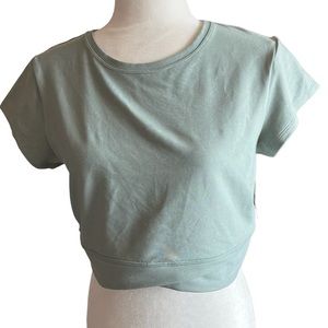 NWT Old Navy Green Crop Top Shirt Size Large L Powerchill Active Go Dry
